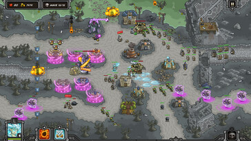 Na obrazku: Zrzut ekranu z rozgrywki w Kingdom Rush - Tower Defense.