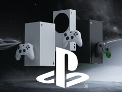 Konsole Xbox są pokazane z logo PlayStation (źródło obrazu: Xbox Wire, Sony PlayStation z poprawkami)