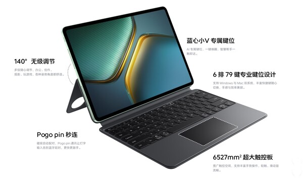 Etui z klawiaturą iQOO dla serii Pad 5 posiada touchpad i podpórkę. (Źródło zdjęcia: iQOO)