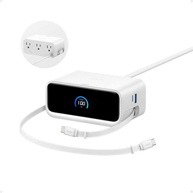 Stacja ładująca Anker Nano (7-w-1, 100 W) w kolorze białym (źródło zdjęcia: Anker)