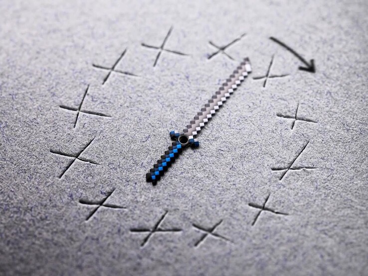 Wskazówka minutowa w kształcie miecza