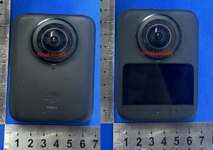 DJI Osmo 360 zapożycza konstrukcję kamery GoPro Max. (Źródło zdjęcia: FCC via Hakasushi)