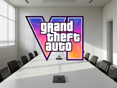 Logo GTA 6 pokazane w sali konferencyjnej