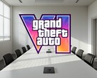 Logo GTA 6 pokazane w sali konferencyjnej