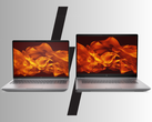 18-calowa wersja HP ZBook Fury G1i (po prawej) ma nieco niższą rozdzielczość (2560x1600) niż 16-calowy wariant (po lewej), ale rekompensuje to wyższą częstotliwością odświeżania 165 Hz. (Źródło zdjęcia: HP)