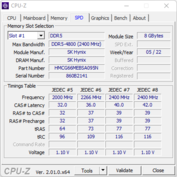 CPU-Z: Gniazdo RAM 1