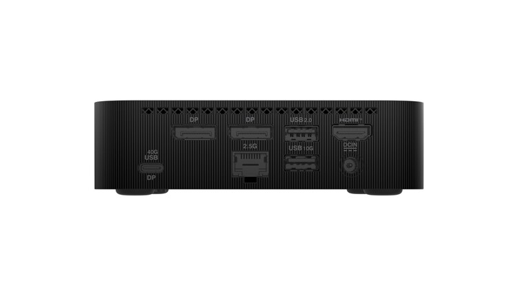 Mini-komputer Asus ExpertCenter PN54 może pochwalić się przyzwoitą liczbą portów. (Źródło obrazu: Asus)