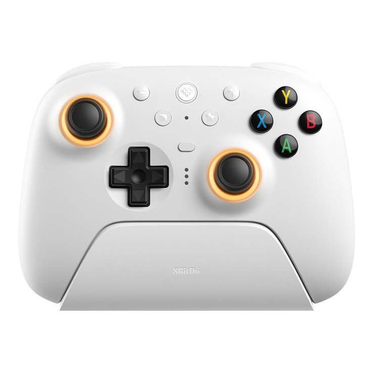 Przyciski akcji kontrolera bezprzewodowego 8BitDo Ultimate 2 mają kolorowe alfabety. (Źródło obrazu: 8BitDo)