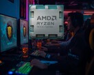 Procesor AMD Ryzen 7 9800X3D pokazany w kafejce internetowej (źródło obrazu: AMD z poprawkami)
