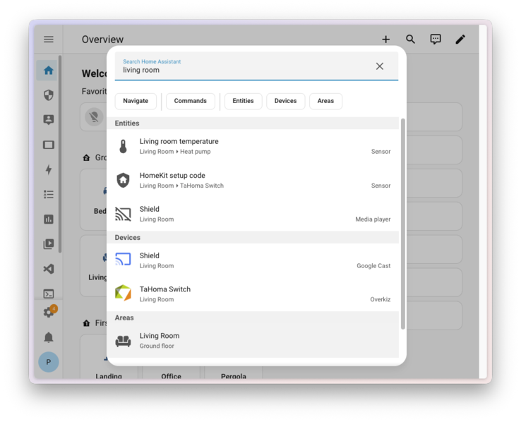 Nowa funkcja szybkiego wyszukiwania Home Assistant