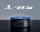 Logo PlayStation widoczne nad płytami PS5 na pulpicie