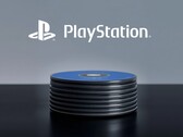 Logo PlayStation widoczne nad płytami PS5 na pulpicie