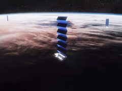 Artystyczne wrażenie satelitów Starlink. (Źródło zdjęcia: SpaceX)
