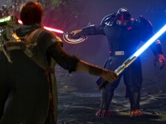 Obraz z gry Star Wars Jedi: Fallen Order przedstawiający Cala Kestisa i wroga. (Źródło obrazu: Steam)