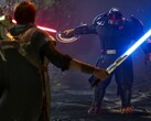 Obraz z gry Star Wars Jedi: Fallen Order przedstawiający Cala Kestisa i wroga. (Źródło obrazu: Steam)