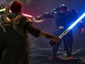 Obraz z gry Star Wars Jedi: Fallen Order przedstawiający Cala Kestisa i wroga. (Źródło obrazu: Steam)