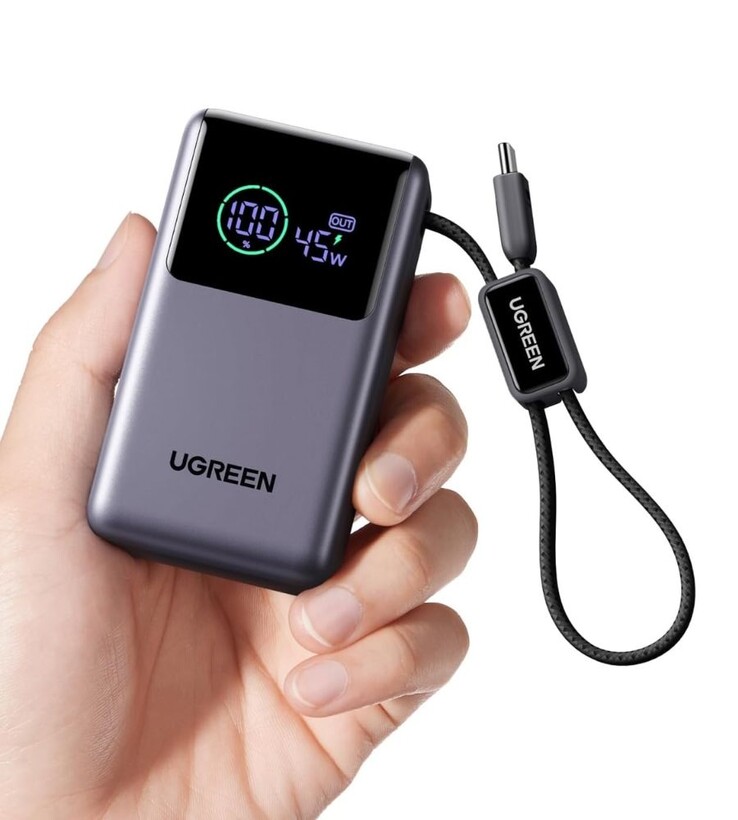 Power Bank Ugreen Nexode Pro (10 000 mAh, 45 W, wbudowany kabel)