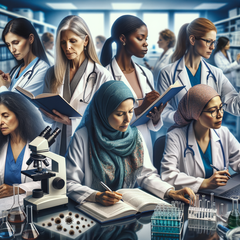 Prezydent Biden ustanawia White House Initiative on Women's Health Research, aby zająć się nierównowagą w badaniach, wiedzy i leczeniu kobiecych problemów zdrowotnych. (Źródło: AI wygenerowało Dall-E 3)