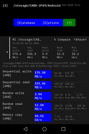 Android USB 3.1 OTG: test międzyplatformowy dysku (CPDT)