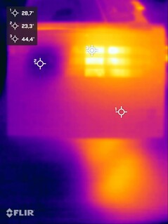 Test wytrzymałościowy temperatury powierzchni (strona dolna)
