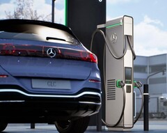 Mercedes-Benz przy szybkiej ładowarce (źródło zdjęcia: Mercedes-Benz)