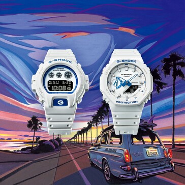 Od lewej do prawej: Casio G-Shock DW-6900HDS-7A1, oraz GA-2100HDS-7A1. (Źródło zdjęcia: Casio)
