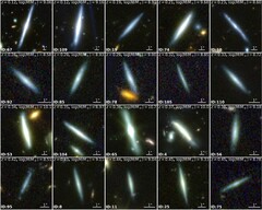 Kolorowe złożone obrazy z Kosmicznego Teleskopu Jamesa Webba przedstawiające galaktyki dyskowe (źródło obrazu: JWST)