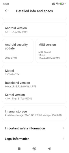 Oprogramowanie na Xiaomi Redmi Note 12S