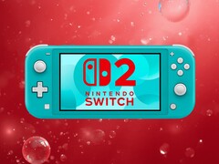 Switch Lite na zdjęciu z logo Nintendo Switch 2 (źródło zdjęcia: Nintendo of America z poprawkami)