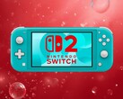 Switch Lite na zdjęciu z logo Nintendo Switch 2 (źródło zdjęcia: Nintendo of America z poprawkami)