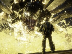 Marcus Fenix walczący z jednym z bossów w Gears of War. (Źródło obrazu: Steam)