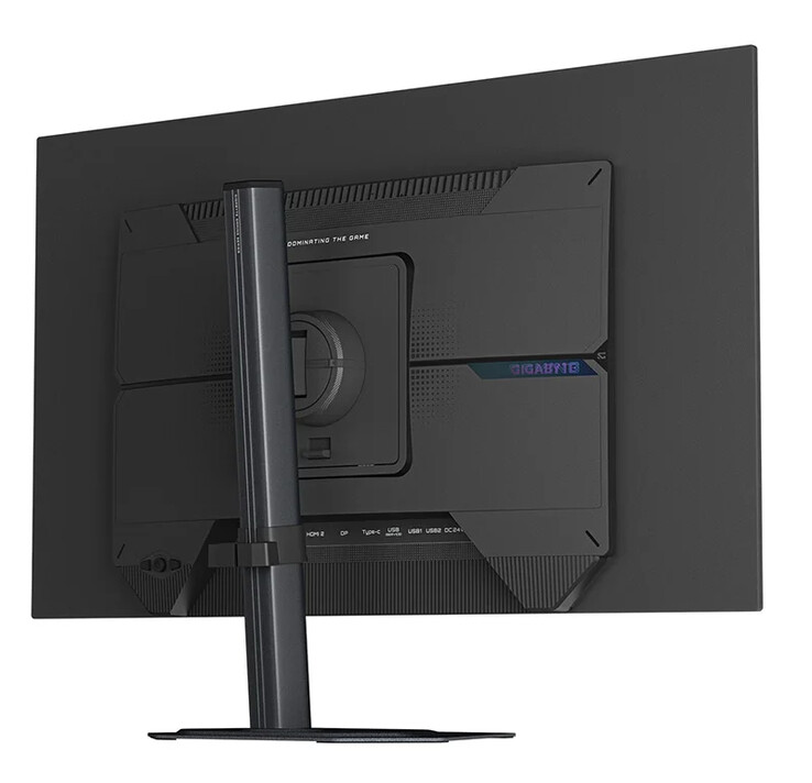 Gigabyte MO27Q28G ma do dyspozycji wiele portów na tylnej ściance (źródło obrazu: Gigabyte)