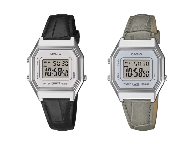 Zegarki Casio LA680WEL-1 (po lewej) i LA680WEL-8A2 (po prawej). (Źródło zdjęcia: Casio)
