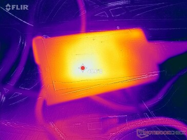 Zasilacz AC może osiągnąć temperaturę 49 C podczas pracy z wymagającym obciążeniem