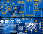 Render Bruce PCB v1 Smoochiee (Źródło obrazu: PCBWay)