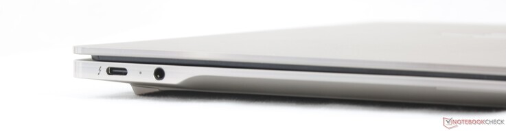 Po lewej: USB-C Thunderbolt 4 z DisplayPort 2.1 i Power Delivery 3.1, gniazdo słuchawkowe 3,5 mm