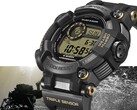 Model Casio G-Shock Frogman GWF-D1000BC-1JF przedstawiony pod kątem, co podkreśla jego masywną, asymetryczną kopertę oraz pasek z materiału kompozytowego.