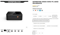 Konfiguracje Morefine M600 (źródło: Morefine)