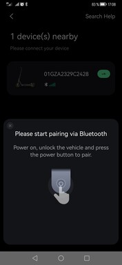 Proszę wyszukać urządzenie (Bluetooth + GPS)