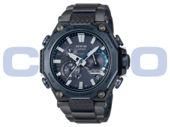 Casio MTG-B2000YBD-2AJF (na zdjęciu) jest odporny na wstrząsy, 200-metrową wodoodporność, ładowanie słoneczne i synchronizację radiową Multi-Band 6. (Źródło zdjęcia: Casio)