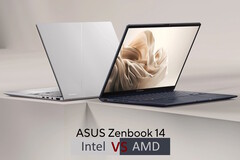 Intel-ZenBook 14 vs. AMD-ZenBook 14 (źródło obrazu: Asus z poprawkami)