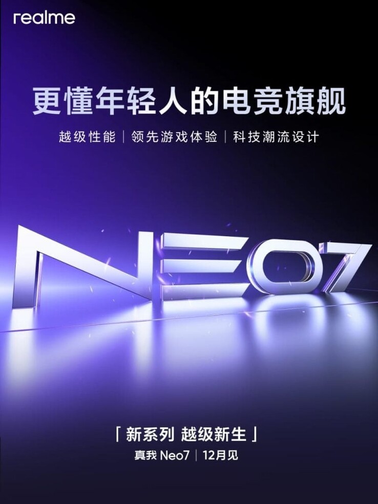 Oficjalny plakat Realme Neo 7. (Źródło obrazu: Weibo)