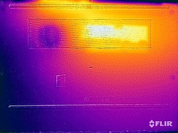 Temperatury powierzchniowe na dole (test warunków skrajnych)