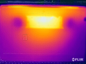 Temperatury powierzchni podczas testu wytrzymałościowego (na dole)