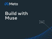 Logo Meta z napisem „Build with Muse” na ciemnym tle