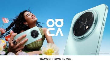 Huawei Nova 15 Max w niebieskiej wersji kolorystycznej