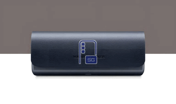 Etui ładujące Warby Parker do Galaxy Glasses.
