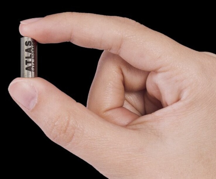 Probówki Atlas Eon 100 zawierają odwodnione syntetyczne DNA, które przechowuje zapisane dane. (Źródło obrazu: Atlas Data Storage)