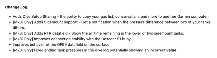 Informacje o wydaniu oprogramowania systemowego Garmin Descent Mk3/Mk3i 25.21