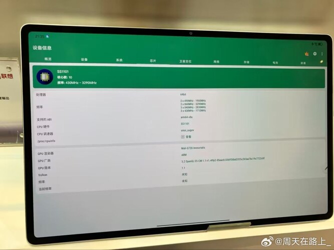 Specyfikacja Lenovo SS1101 (źródło obrazu: Telegram - grupa prywatna)